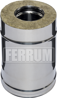 Дымоход термо 0,25м (430/0,8мм + нерж.) Ф115x200, Ferrum (fd03.115N.5.GF)