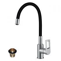 Смеситель для кухни Rossinka Z35-35U-Black, хром-черный