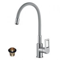 Смеситель для кухни Rossinka Z35-35U-Gray, хром/серый