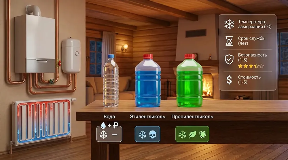 Виды теплоносителей для систем отопления частного дома