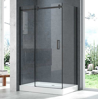 Душевой угол ZILI DO C3062B-12080 ВАЛЬКИРИИ BLACK 1200х800х2050 мм 6мм раздвижной универсальный 1.2