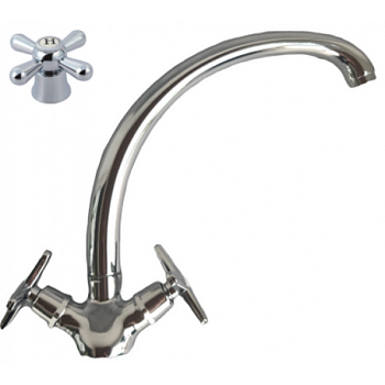 Смеситель для кухни AquaDV 004-01 (кер/кр.б)