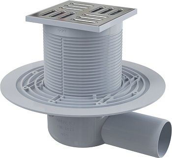 Трап горизонт. регулируемый D050 метал 150*150 серый