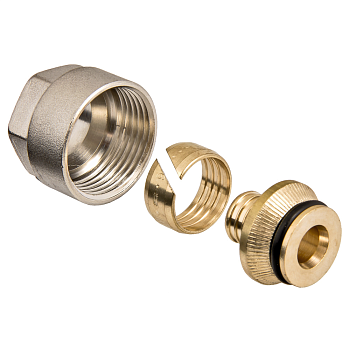 Фитинг для подключения пластиковой трубы теплого пола к коллектору (Евроконус) 16х2.0 3.4