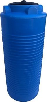 Бак пластиковый 800л с крышкой, вертикальный, цилиндр