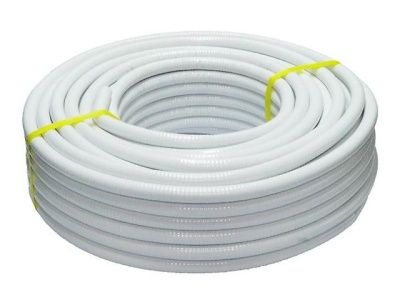 Труба гофрированная из нержавеющей стали 25A в оплетке отожженная (30м/бухта)