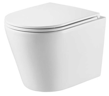 Унитаз подвесной ZILI DO ZS-053E-UQ3 NEW ПЕГАС б.ободка TORNADO, гор вып, дюропласт 515х355х365 мм