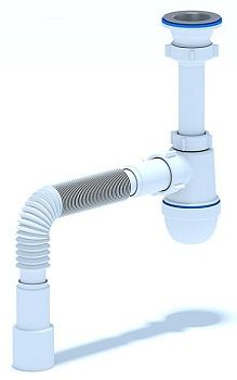 Сифон д.мойки АНИ 1-1х2-40 с гиб. труб. 40х50 C0115