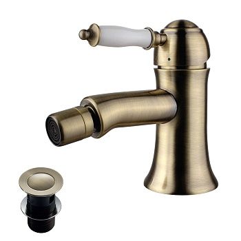 Смеситель д/биде Lemark Villa LM4808В с донным клапаном клик-клак, бронза