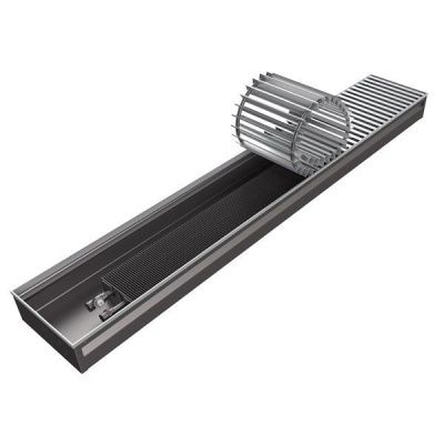 Конвектор внутрипольный Бриз 300x100x3200 2то Конц прав U (10 Al 12 втулки черные)