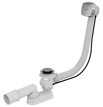 Сифон д/ванны автомат, хром пластик/металл (A51CR)