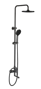 Душевой гарнитур со смесителем Lagos Black, арт. ST205LGBL, ESKO