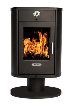 Печь-камин Сибирь 10 (чугунная со стеклом)