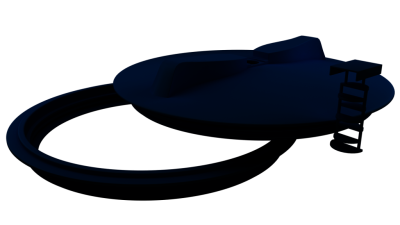 Крышка пластиковая для емкости 400 мм (черная)