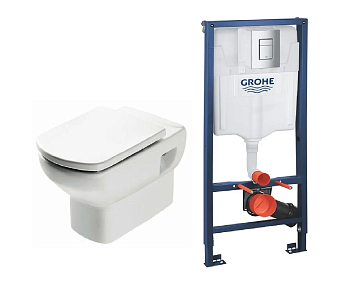 Инсталляция GROHE Rapid SL + унитаз Roca Dama Senso (38772001+346517000)