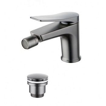 Смеситель для биде Lemark Bronx LM3708GM, графит