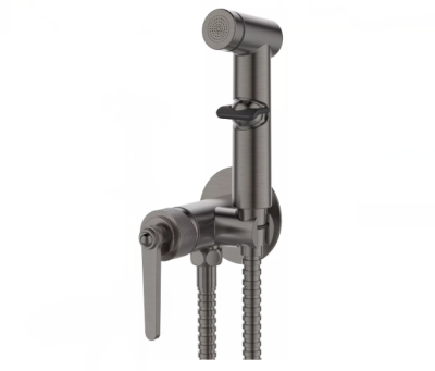 Смеситель с гигиеническим душем Esko "Bangkok Gun metal" скрытого монтажа арт. SMHBGGM