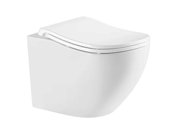 Унитаз подвесной ZILI DO LT-118E-UQ3 ЛУНАРИЯ  б.ободка TORNADO, гор вып, дюропласт