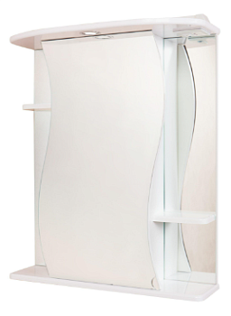 Шкаф-зеркало Onika ЛИЛИЯ 55.01 с подсветкой, левый (550*245*715)