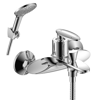 Смеситель для ванны Rossinka RS30-31, монолитный, с коротким изливом***