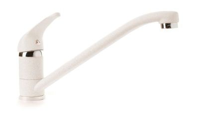 Смеситель для кухни GranFest 1023, D=35мм, белый***