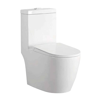 Унитаз моноблок, вып 90 гр., GF-8620 White (белый), 680х380х800 мм ,