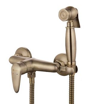 Смеситель д/биде Pramen Lemark LM3318B с гигиеническим душем, бронза
