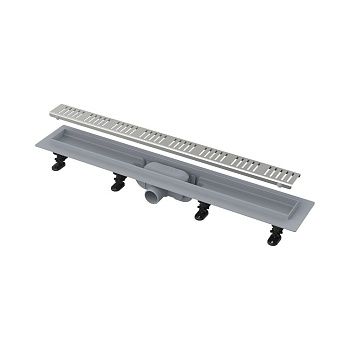 Желоб водоотводящий Alcaplast APZ10 Simple L950мм, пластик, реш.-нерж.сталь