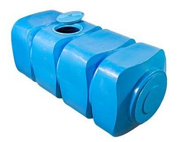 Бак пластиковый 1000л с крышкой, горизонтальный, параллелепипед