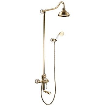 Душевой гарнитур со смесителем Lemark LM4862В, Тропический дождь