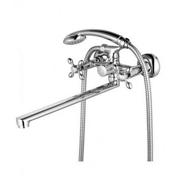 Смеситель для ванны Lemark Vista LM7651C, плоский поворотный излив 300 мм, хром