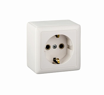 Розетка 1-ая, накладная, с з.к, без шторок, RA16-133I-B Хит, Schneider Electric