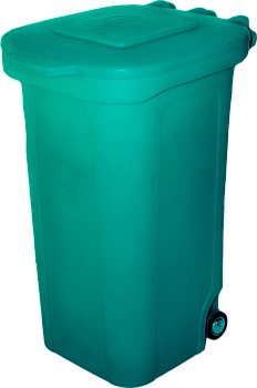 Бак пластиковый для мусора с откидной крышкой (евростандарт) 240 л.