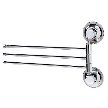 Вешалка д/полотенец настенная Tatkraft RING LOCK ЛЕГКИЙ МОНТАЖ с 3-мя подвижными планками