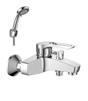 Смеситель для ванны Rossinka T40-31, одноручный, с коротким изливом, хром