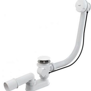 Сифон д/ванны Alcaplast A51BM автомат, белый пластик/металл