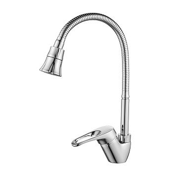 Смеситель для кухни Rossinka B35-26, с гибким изливом