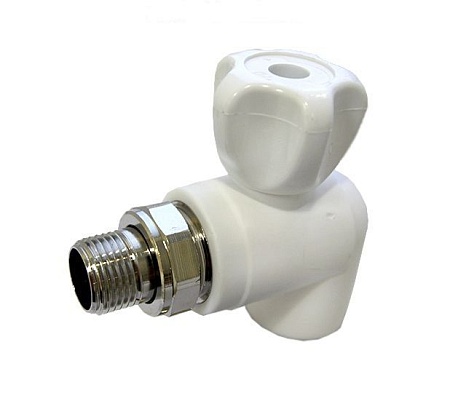 Кран радиаторный угловой ППР 20*1/2*