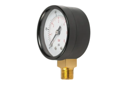 Манометр 1/4" 55 мм 0-6 бар UNIPUMP, радиальный (нижнее подключение)