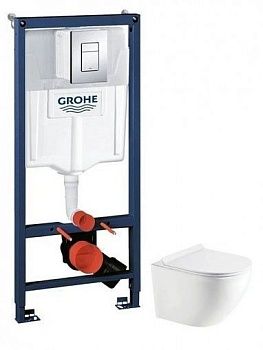 Комплект унитаз KOLLER POOL ROUND RN-0520-RQ + инсталляция GROHE Rapid SL (38772001)