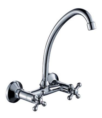 Смеситель для кухни Rossinka G02-73, двухвентильный, хром