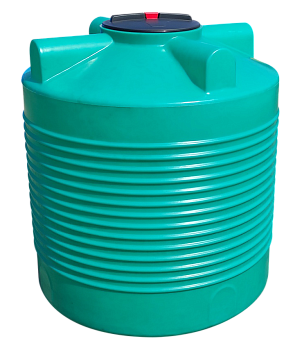 Бак пластиковый Ц1000 (d107х133) с крышкой, вертикальный, цилиндр, 1000 л. (зеленый)