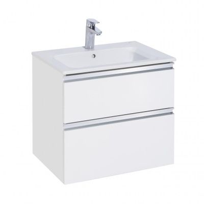 Тумба под раковину 60 см Roca Gap 857550806, 2 ящика, белый глянец