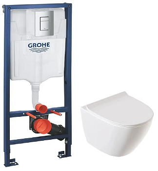 Комплект унитаз Eletto Milana EL00520 + инсталляция GROHE Rapid SL (38772001)