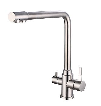 Смеситель для кухни ESKO K24, нерж., с подключением к фильтру