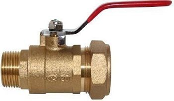 Кран шаровый 20*1/2М рычаг Hydrosta