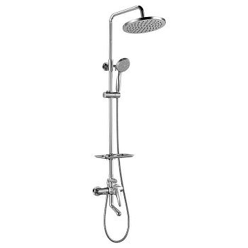 Душевой гарнитур со смесителем Lemark Linara LM0462С с верхней душ. лейкой "Тропический дождь"