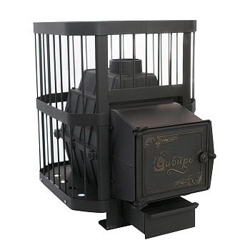 Печь банная Сибирь 21 (Облегченная топка) чугунная дверца