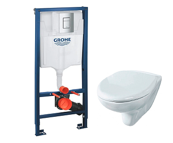 Комплект унитаз ROSA Элеганс Люкс + инсталляция GROHE Rapid SL (38772001)