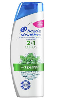 Шампунь и бальзам/ополаскиватель 2 в 1 Head&Shoulders Ментол, 400 мл